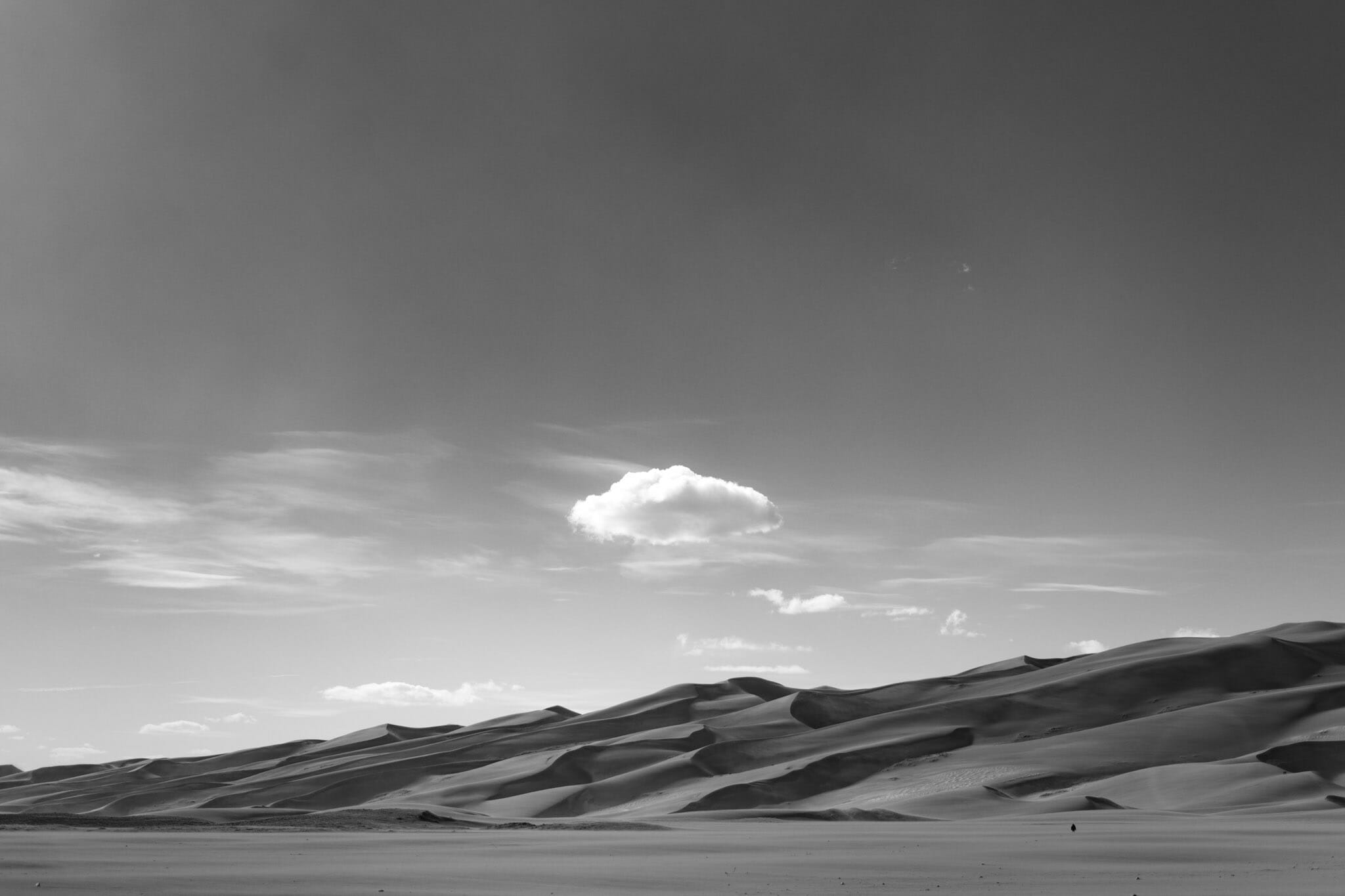 Great Sand Dunes National Park shot in Black and White