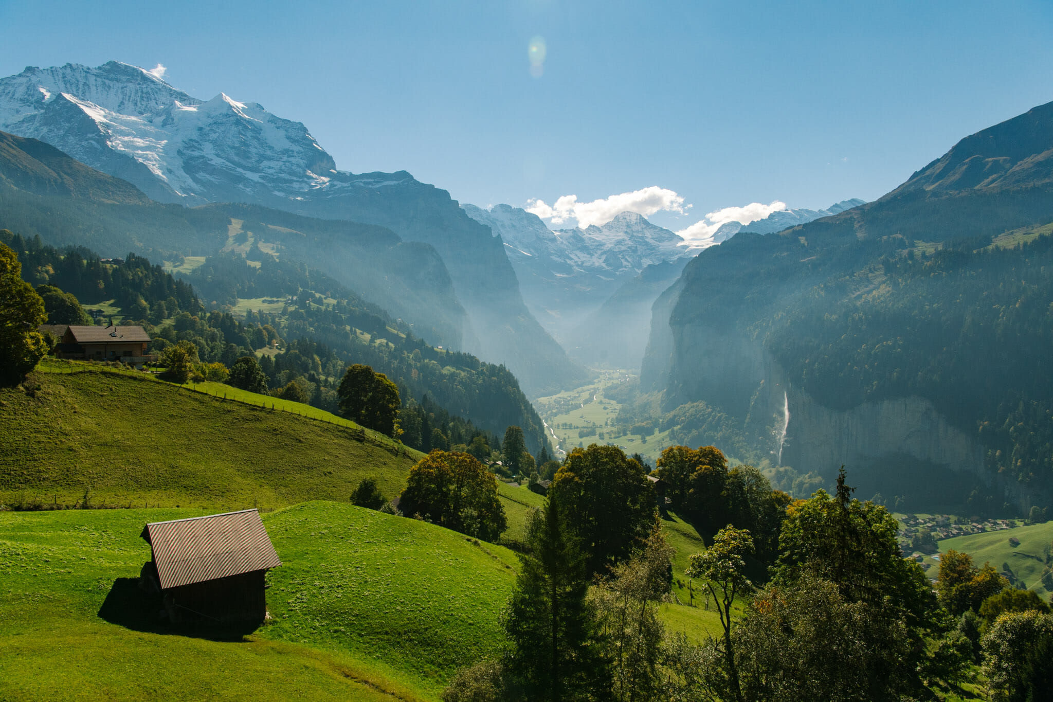 Overlooking the valley in Switzerland